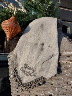 Kalkdoek zand Merry Christmas 