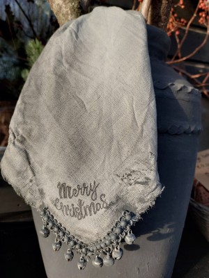Kalkdoek grijs Merry  Christmas 