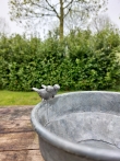 Zinken schaal met vogeltjes S 