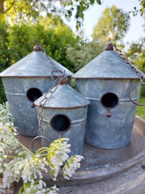 Zinken vogelhuisje L