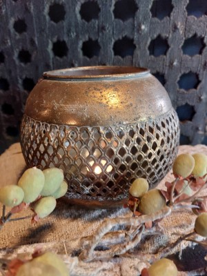 Windlicht bol goud M