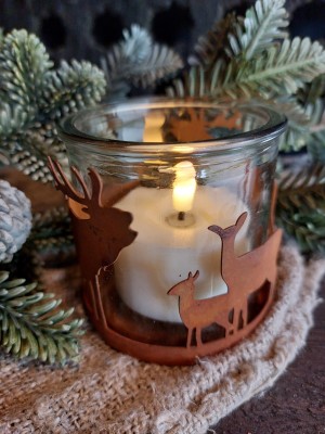Roestige windlicht Hert S
