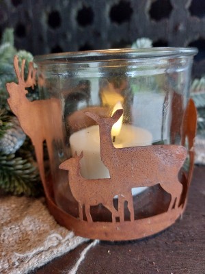 Roestig windlicht Hert S