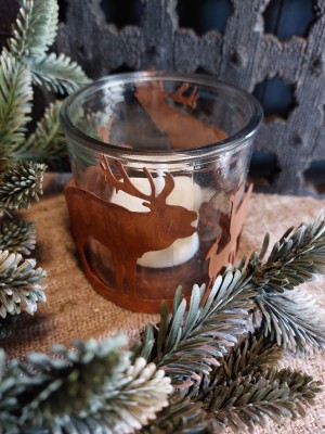 Roestig windlicht Hert M