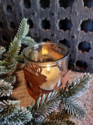 Roestig windlicht Hert M