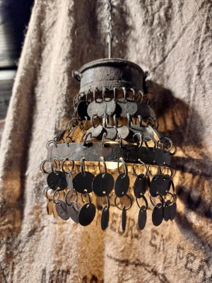 Hanglampje schijfjes rusty black