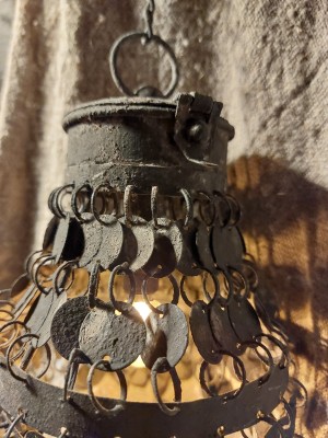 Hanglampje met schijfjes rusty black