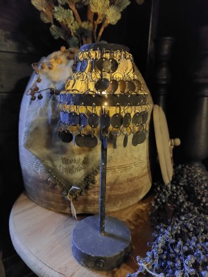 Staand lampje schijfjes black