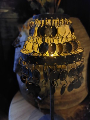 Staand lampje schijfjes black 