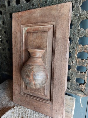Wandpaneel met nepalese pot Saar 
