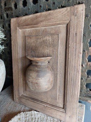 Wandpaneel met nepalese pot Suus