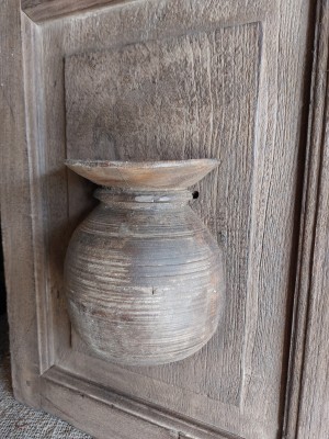 Wandpaneel met nepalese pot Suus